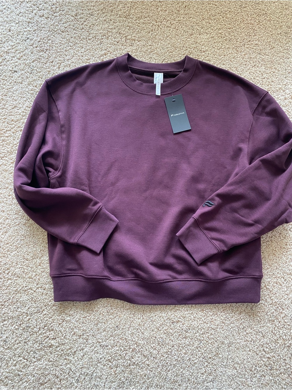 Fabletics Plum Crewneck Sweatshirt